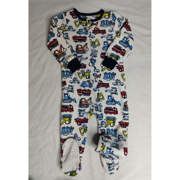 Absorba & Children Place Boys Size 4 & 4T Fleece One Piece Pajamas Pjs  5 Lot - Picture 4 of 6